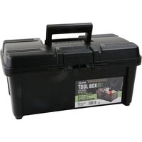 藤原産業 SK11 ツールボックス W380×H230×D180mm 中皿1枚付 FREー380BK 1セット(3個)（直送品）