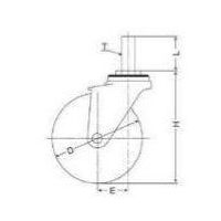 ナンシン 一般キャスター自在タイプ 32mmゴム車輪付 SRー32RM 1セット(200個)（直送品）