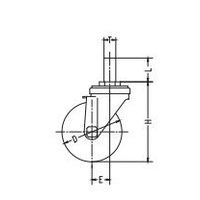 ナンシン 微音キャスター自在ストッパー付タイプ 100mmエラストマー(B入)車輪付 GESー100TBSー12 1セット(20個)（直送品）