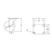 ナンシン 低床重荷重用キャスター自在タイプ 65mmゴム車輪付 THHー65HR 1個（直送品）