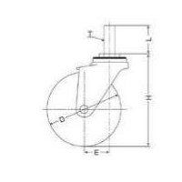 ナンシン 一般キャスター自在ストッパー付タイプ 125mmゴム車輪付 SMー125VMSー2 1セット(10個)（直送品）