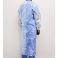 イワツキ アイソレーションガウン PEラミ ブルー フリーサイズ 10枚×10袋 004-42266 1個（直送品）