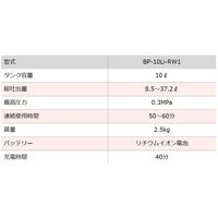 麻場 リチウムバッテリー動噴「希」nozomi BPー10LiーRW1 1個（直送品）