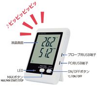 SATOTECH アラーム付温湿度(温度・湿度)データロガーMJーADLー21P ODL-030-12 1個（直送品）