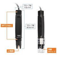 SATOTECH プロセスpH計HJーCT4ーPH(ケーブル5m pH電極PEー17ATC付) パネル設置型 WPH-030-S1 1個（直送品）
