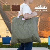 萩原 two sides ひざ掛けにもなる2wayトートバック 120cm×70cm ブラウン 240629402 1枚（直送品）