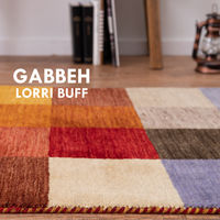 萩原 ウール素材でふっくら贅沢な踏み心地 ギャッベラグ LORRI BUFF 800×1400mm A2 270069340 1枚（直送品）