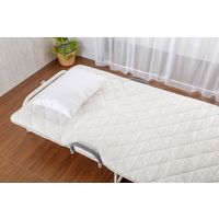 ファミリー・ライフ 天然木すのこ折りたたみベッド 生成り シングル 04013 1台