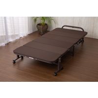 ファミリー・ライフ ウレタンマット仕様折りたたみベッド シングル ブラウン 0401420 1個（直送品）