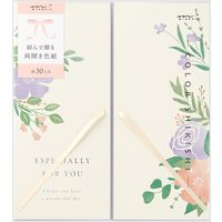 デザインフィル カラー色紙 両開き リボン 花柄 33265006 1個