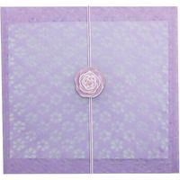サンケーキコム 高知 和紙 和柄の袋 小梅 薄紫 KJP-14 1セット(15枚:5枚×3)（直送品）