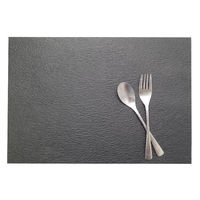 サンケーキコム 高知 和紙 テーブルマット しわしわ 黒 KJP-36 1セット(15枚:5枚×3)（直送品）