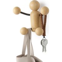 アントレックス Umbra ウッディ ウォールフック 幅170×奥行100×高さ140mm ブラック/ナチュラル 1個（直送品）