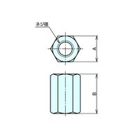 ナベヤ カップリングナット CNM0024 1セット(6個)（直送品）