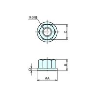 ナベヤ フランジナット FNM0024 1セット(6個)（直送品）