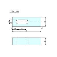 ナベヤ クランプバー CB20125B 1セット(3個)（直送品）