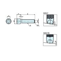 ナベヤ クランピングボルト SCBーM8X35ーFB 1セット(11個)（直送品）