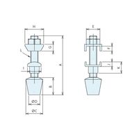 ナベヤ クランピングスクリュー6890B 6890Bー3 6890B-3 1セット(4個)（直送品）