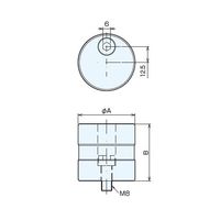 ナベヤ 偏芯マグハイトブロック MHBEーR45Cー45 MHBE-R45C-45 1セット(3個)（直送品）