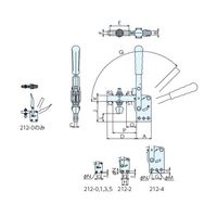 ナベヤ トグルダウンクランプ212 212ー4 212-4 1セット(2個)（直送品）