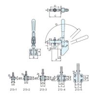 ナベヤ トグルダウンクランプ213 213ー1 213-1 1セット(4個)（直送品）