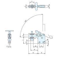 ナベヤ トグルダウンクランプ252 252ー3 252-3 1セット(3個)（直送品）