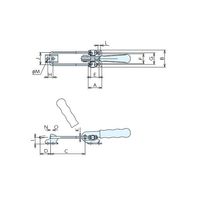 ナベヤ トグルフッククランプS321 S321ー1 S321-1 1セット(2個)（直送品）