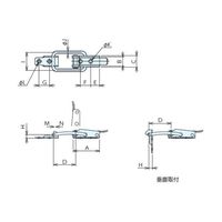 ナベヤ トグルフッククランプ363 S363ー2 S363-2 1セット(4個)（直送品）