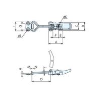 ナベヤ フックキャッチ361 361ー2ー03 1セット(19個)（直送品）