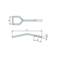 ナベヤ ラウンド型フック150 150ー139 150-139 1セット(8個)（直送品）