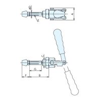 ナベヤ トグルサイドクランプ513 513ー5 1セット(2個)（直送品）