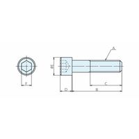 ナベヤ ソケットスクリュー SKS08016 1セット(46個)（直送品）