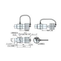 ナベヤ エアーブローガンバルブ QLA06G 1セット(2個)（直送品）