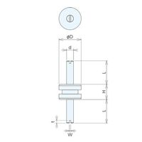 ナベヤ ビルトイン防振マウント 小型 BBC12D007 1セット(14個)（直送品）
