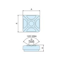 ナベヤ 防振フット(重量型) BFH050D13012 1セット(7個)（直送品）