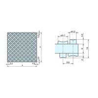 ナベヤ 防振プレート(ノンフラットタイプ) BOP1560N 1セット(3個)（直送品）