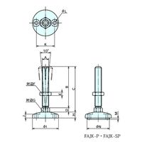 ナベヤ フットジャッキ FAJK型 FAJK16100ー120S FAJK16100-120S 1セット(2本)（直送品）