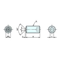 ナベヤ グリップスクリュー GSM1250TF 1セット(3本)（直送品）