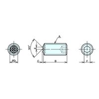 ナベヤ グリップスクリュー GSM2050T 1セット(2本)（直送品）