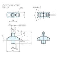 ナベヤ フランジ付ロケートピン PFR1212ー32M PFR1212-32M 1セット(2個)（直送品）