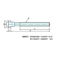 ナベヤ Tスロットボルト BT24125T 1セット(3本)（直送品）
