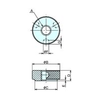 ナベヤ ローレットロックナット KLN20 1セット(2個)（直送品）