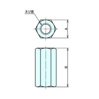 ナベヤ カップリングナット(ロングタイプ) CNL024 1セット(4個)（直送品）