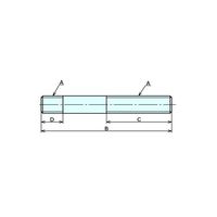 ナベヤ スタッドボルト(SUS) BM12125S 1セット(2本)（直送品）