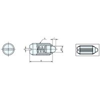 ナベヤ スプリングピンプランジャB型 PPBー20SJ PPB-20SJ 1セット(4本)（直送品）