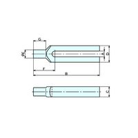 ナベヤ ピンエンドU型クランプ UE08M100 1セット(3個)（直送品）