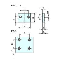 ナベヤ プルダウンバイス用標準口金(荒目) PV0ーJAーA PV0-JA-A 1セット(4個:2個×2セット)（直送品）