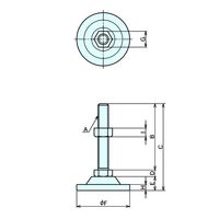 ナベヤ フットジャッキ FJR型 FJR12120 1セット(15本)（直送品）