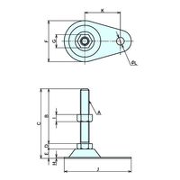 ナベヤ フットジャッキ FJK型 FJK16130S 1セット(3本)（直送品）