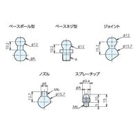 ナベヤ インサートノズルSM型セット SM1BS 1セット(3セット)（直送品）